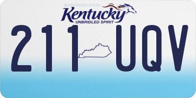 KY license plate 211UQV