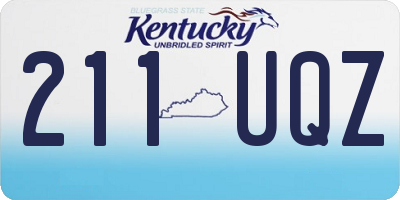 KY license plate 211UQZ