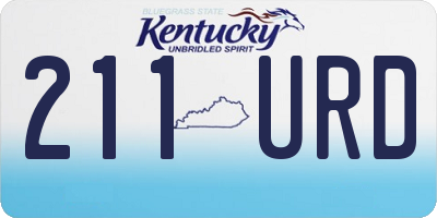 KY license plate 211URD