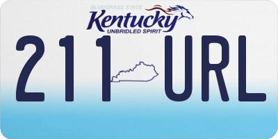 KY license plate 211URL