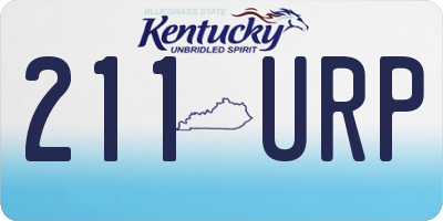 KY license plate 211URP