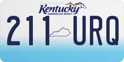 KY license plate 211URQ