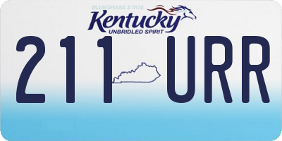 KY license plate 211URR