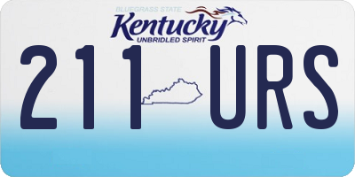 KY license plate 211URS