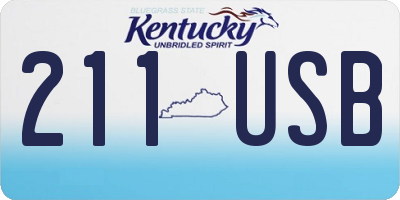 KY license plate 211USB