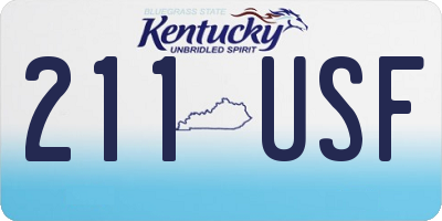 KY license plate 211USF