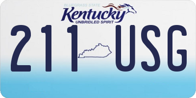 KY license plate 211USG