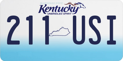 KY license plate 211USI