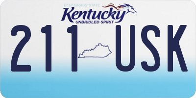 KY license plate 211USK