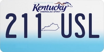 KY license plate 211USL