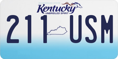 KY license plate 211USM