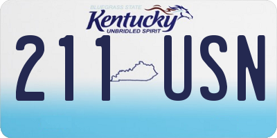 KY license plate 211USN