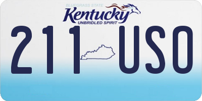KY license plate 211USO