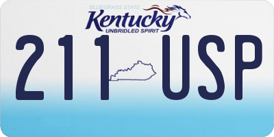 KY license plate 211USP