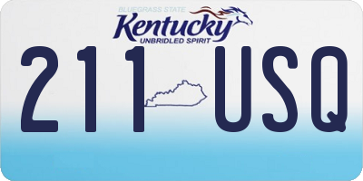 KY license plate 211USQ