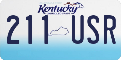 KY license plate 211USR
