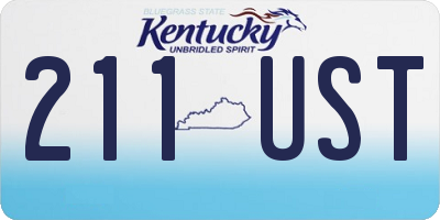 KY license plate 211UST