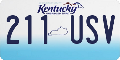 KY license plate 211USV