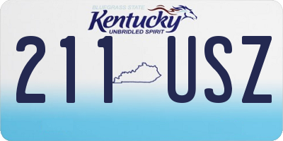 KY license plate 211USZ