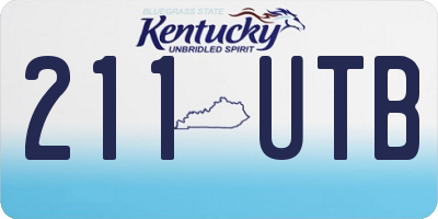 KY license plate 211UTB