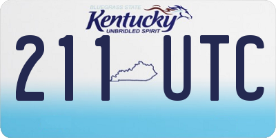 KY license plate 211UTC