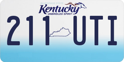 KY license plate 211UTI