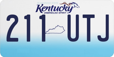 KY license plate 211UTJ
