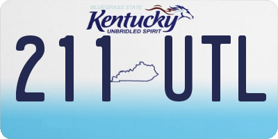 KY license plate 211UTL