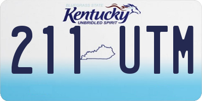 KY license plate 211UTM