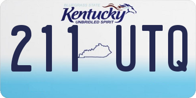 KY license plate 211UTQ