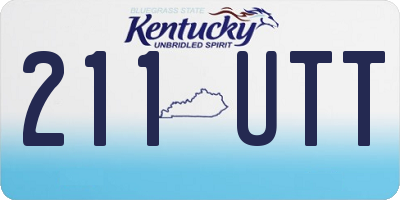 KY license plate 211UTT