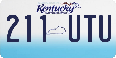 KY license plate 211UTU