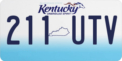 KY license plate 211UTV