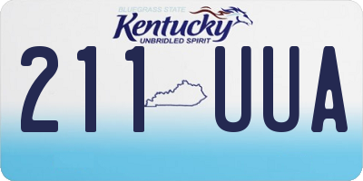 KY license plate 211UUA