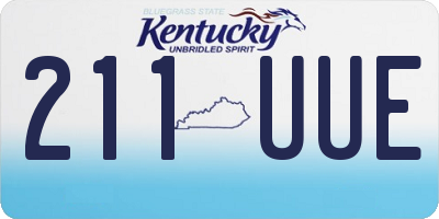 KY license plate 211UUE