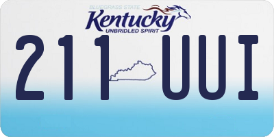 KY license plate 211UUI