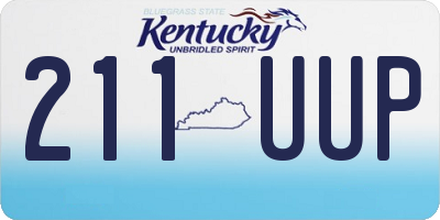 KY license plate 211UUP