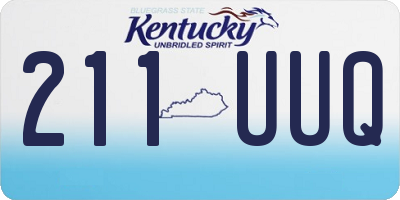 KY license plate 211UUQ