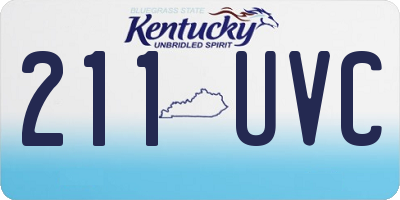 KY license plate 211UVC