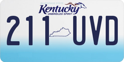 KY license plate 211UVD