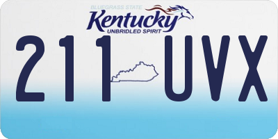 KY license plate 211UVX