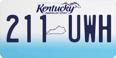KY license plate 211UWH