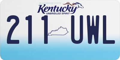 KY license plate 211UWL