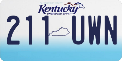KY license plate 211UWN