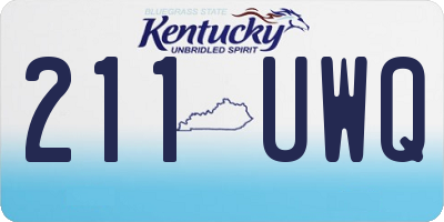 KY license plate 211UWQ