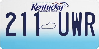 KY license plate 211UWR