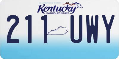 KY license plate 211UWY