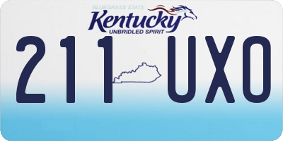 KY license plate 211UXO