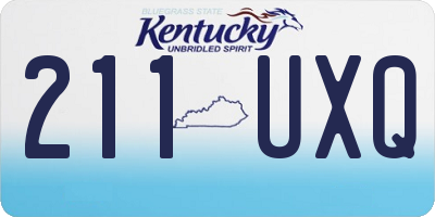 KY license plate 211UXQ