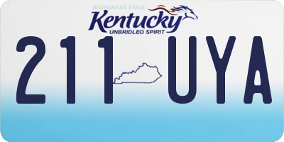 KY license plate 211UYA